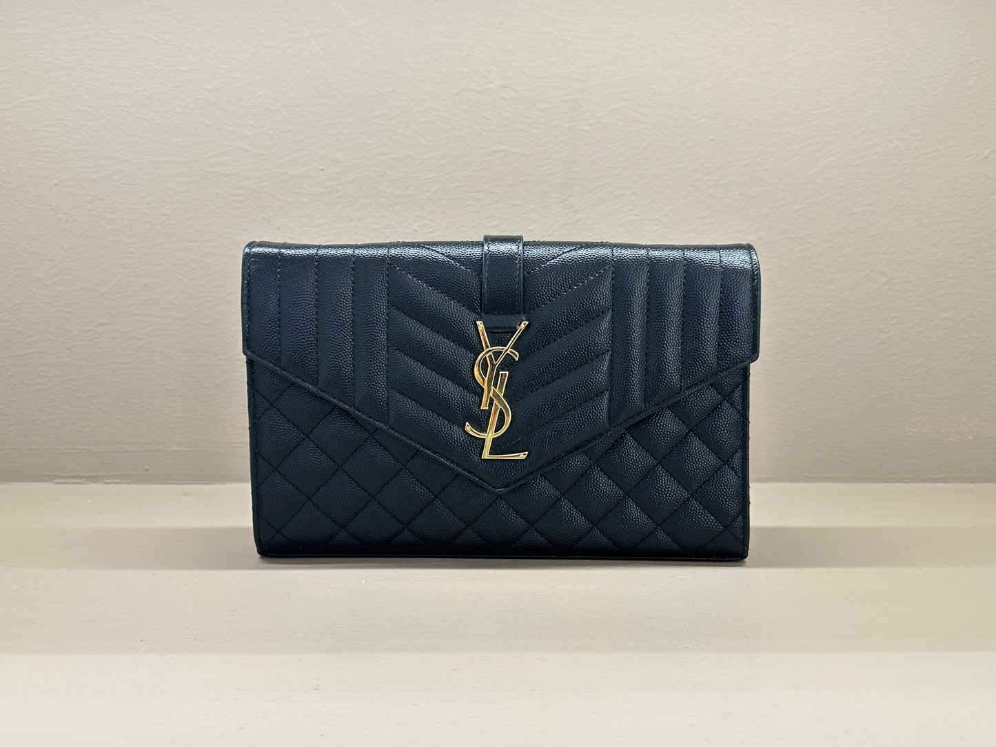 SAINT LAURENT ENVELOPE SMALL WALLET ON CHAIN