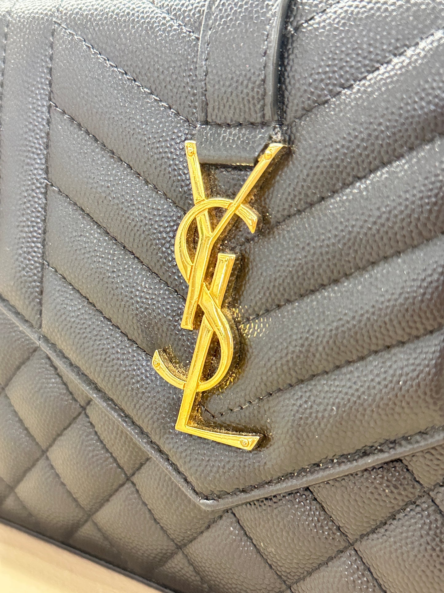 SAINT LAURENT ENVELOPE SMALL WALLET ON CHAIN