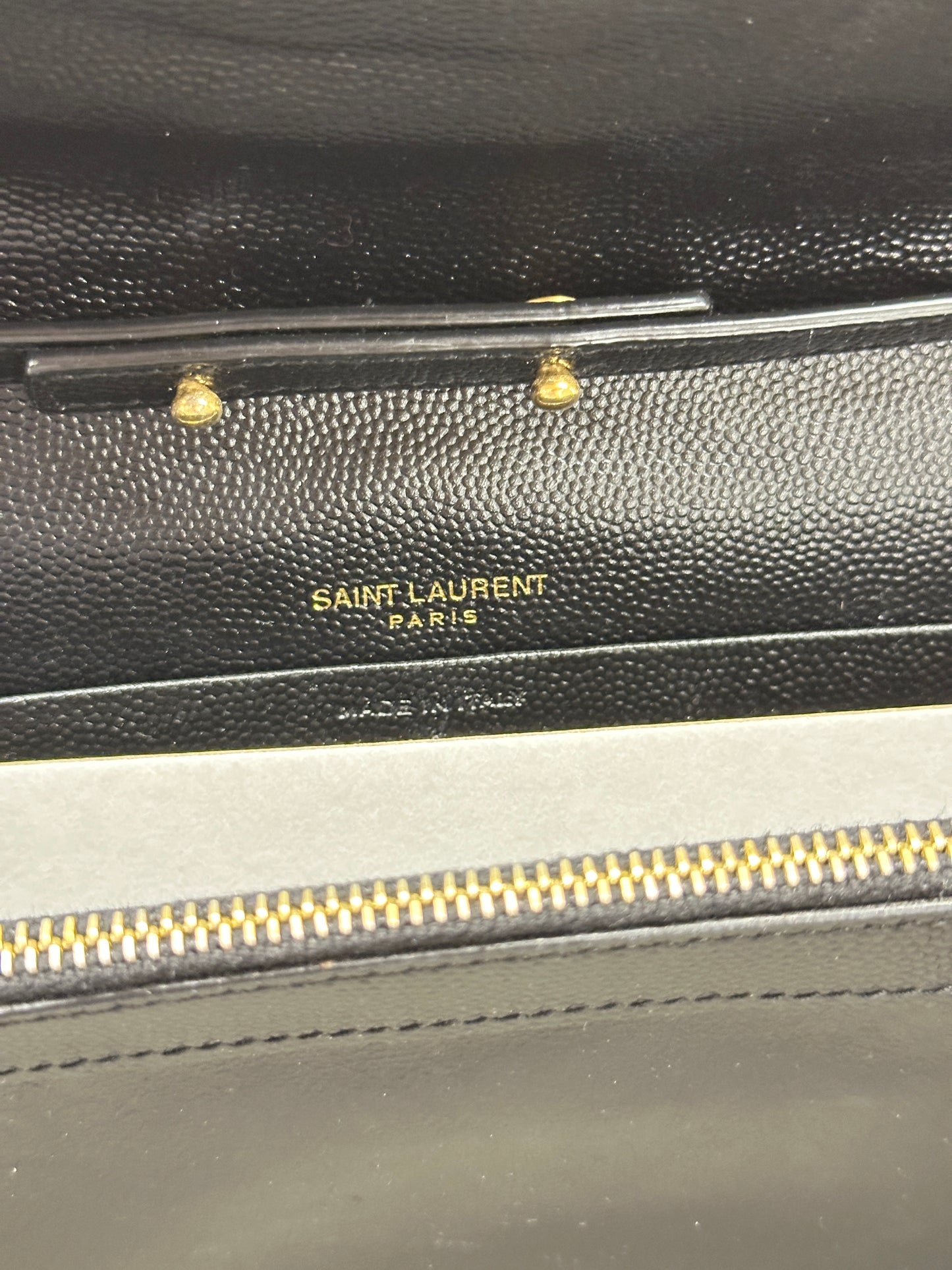 SAINT LAURENT ENVELOPE SMALL WALLET ON CHAIN