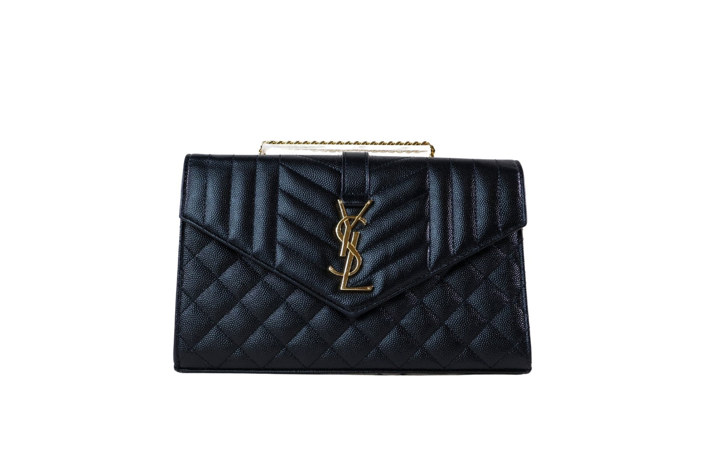 SAINT LAURENT ENVELOPE SMALL WALLET ON CHAIN