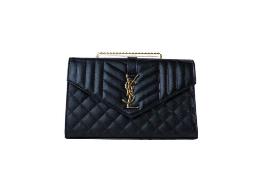 SAINT LAURENT ENVELOPE SMALL WALLET ON CHAIN