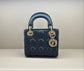 Lady dior mini dark brown gold hardware