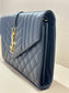 SAINT LAURENT ENVELOPE SMALL WALLET ON CHAIN